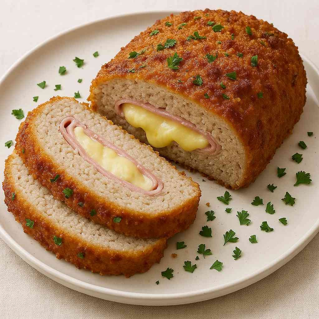 Chicken Cordon Bleu Meatloaf Recipe (Cheesy, Juicy & Crusted) - Chickens